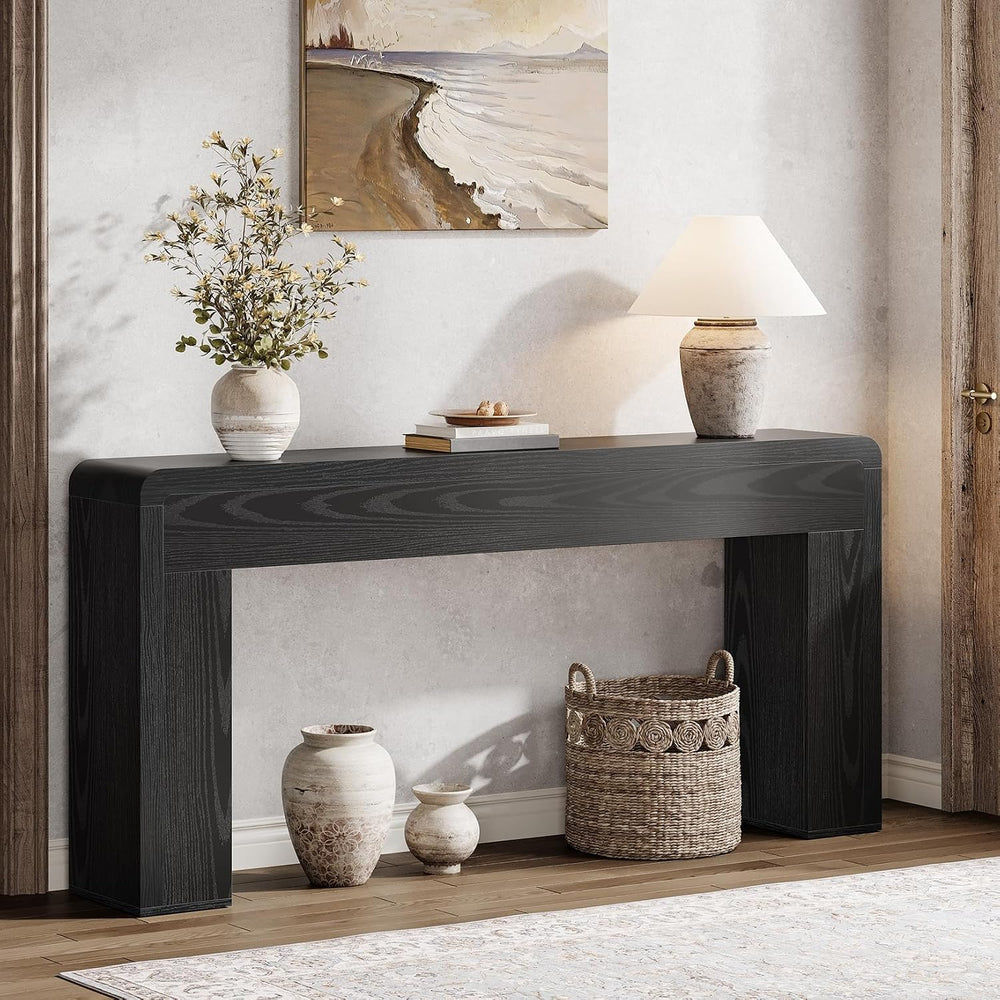 Tribesigns 70.9-Inch Extra Long Console Table | Rustic Wooden Sofa Table Behi...
