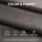 Hobestluk Giant Bean Bag Chair Lazy Floor Sofa, Memory Foam Fireside Sofa for Adults, Big Beanbag Faux Leather Armless Chair for Living Room Bedroom Dorm Office (Grey, Single)