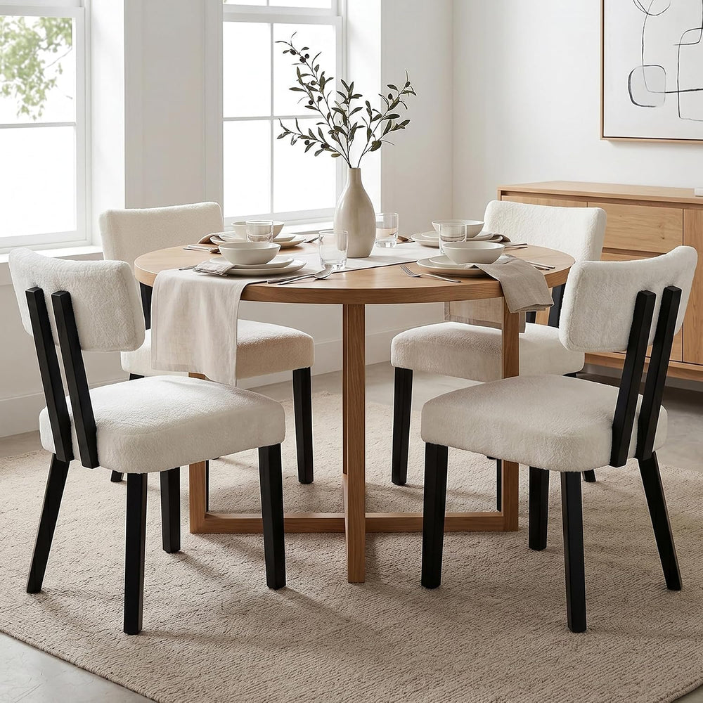 GOTMINSI Mid Century Modern Dining Chairs,Velvet Farmhouse Upholstered Kitche...
