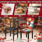 Christmas Chair Covers, Stretch Dining Room Chair Covers Set of 4, Christmas Decoration/Home Decor Chair Protector Slipcovers