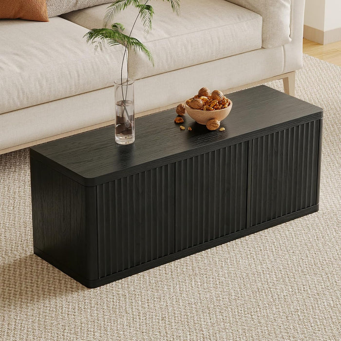 2-Tier Shoe Storage Bench with Cushion, 41.3" Entryway Bench with Padded Seat Cushion, Hidden Shoe Cabinet Storage for Hallway, Living Room, Bedroom,Black