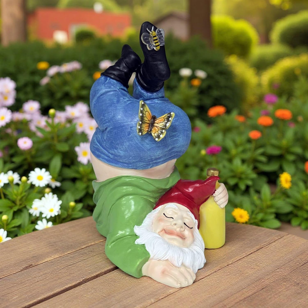Gnome Hide a Key Outside Funny Dwarf Key Hider Outdoor Containers Box For House Spare Keys Secret Compartment Storage Yard Patio Lawn Ornament Decorations Christmas Garden Gifts