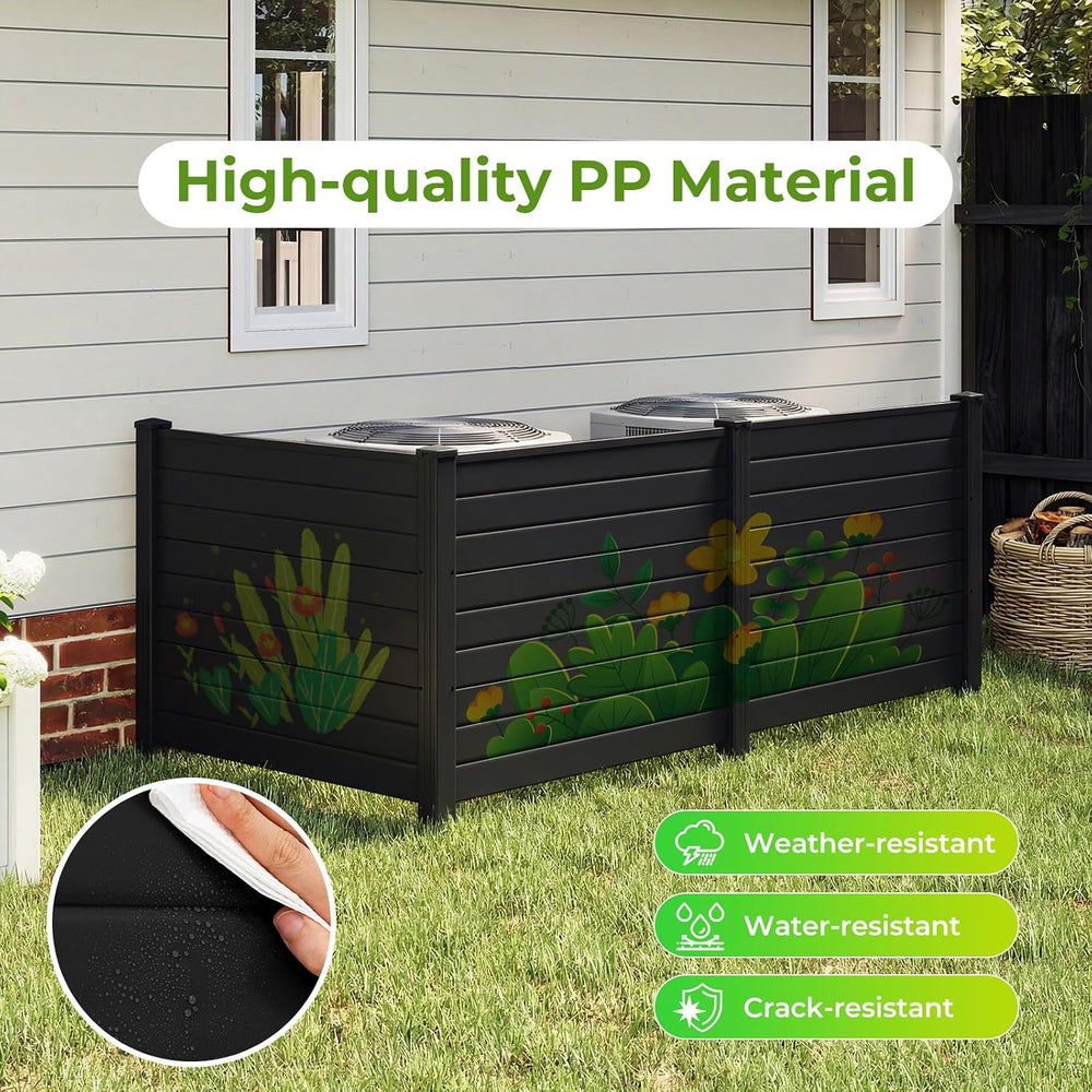 GIANTEX No-Dig Air Conditioner Fence, 3 Panels, 48''W x 36''H...