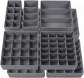 SUREMAX 10-Pack Underwear Organizer for Clothing Underwear, Sock, Bra, Grey | Foldable, Fabric Underwear Drawer Organizer, Sock Organizer, Drawer Organizers