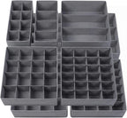 SUREMAX 10-Pack Underwear Organizer for Clothing Underwear, Sock, Bra, Grey | Foldable, Fabric Underwear Drawer Organizer, Sock Organizer, Drawer Organizers