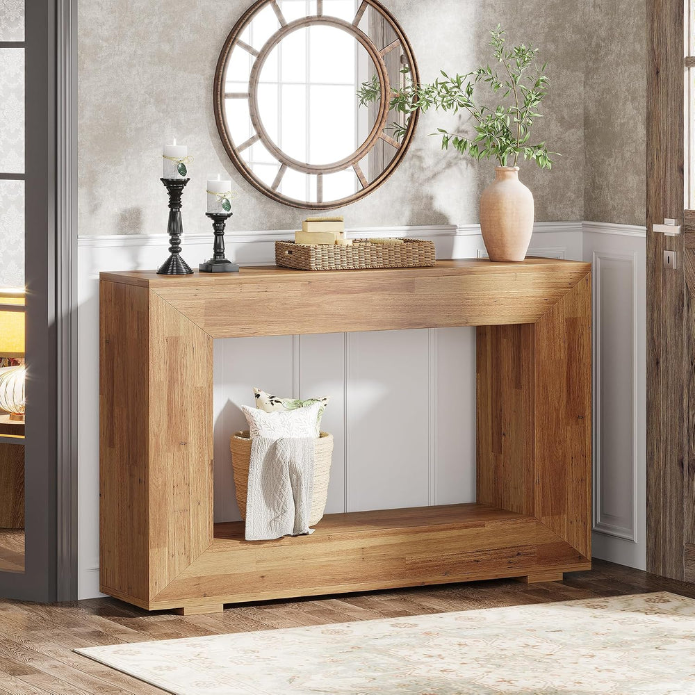Tribesigns Farmhouse Console Table, 47 Inches Entryway Console Table with Sto...
