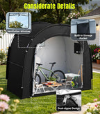 Housolution Bike Storage Tent Shed for 5 Bikes, Outdoor Portable 210D Oxford Thick PU4000 Waterproof Bike Cover with Ventilated Window, Bike Tent Fit for Bicycle, Lawn Mower, Garden Tools