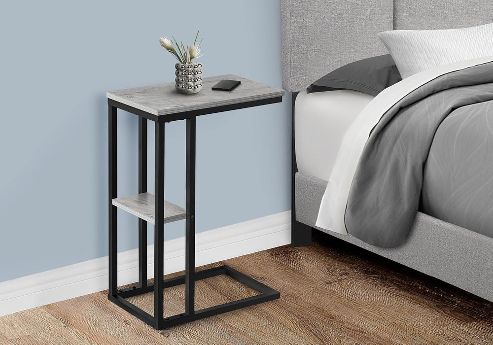 JOSHEN 18" C-Shaped Slide Under Corner End Table, Retro End Table with S...