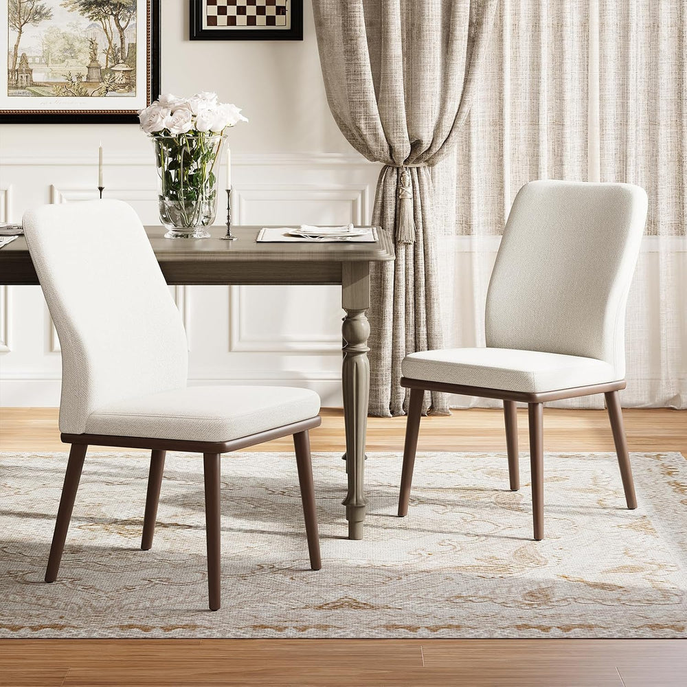 MALOL Upholstered Dining Chairs Set of 2, Modern Kitchen Chairs with High Bac...