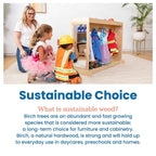 ECR4Kids Streamline Dress-Up Island Costume Organizer, Montessori Furniture, Natural