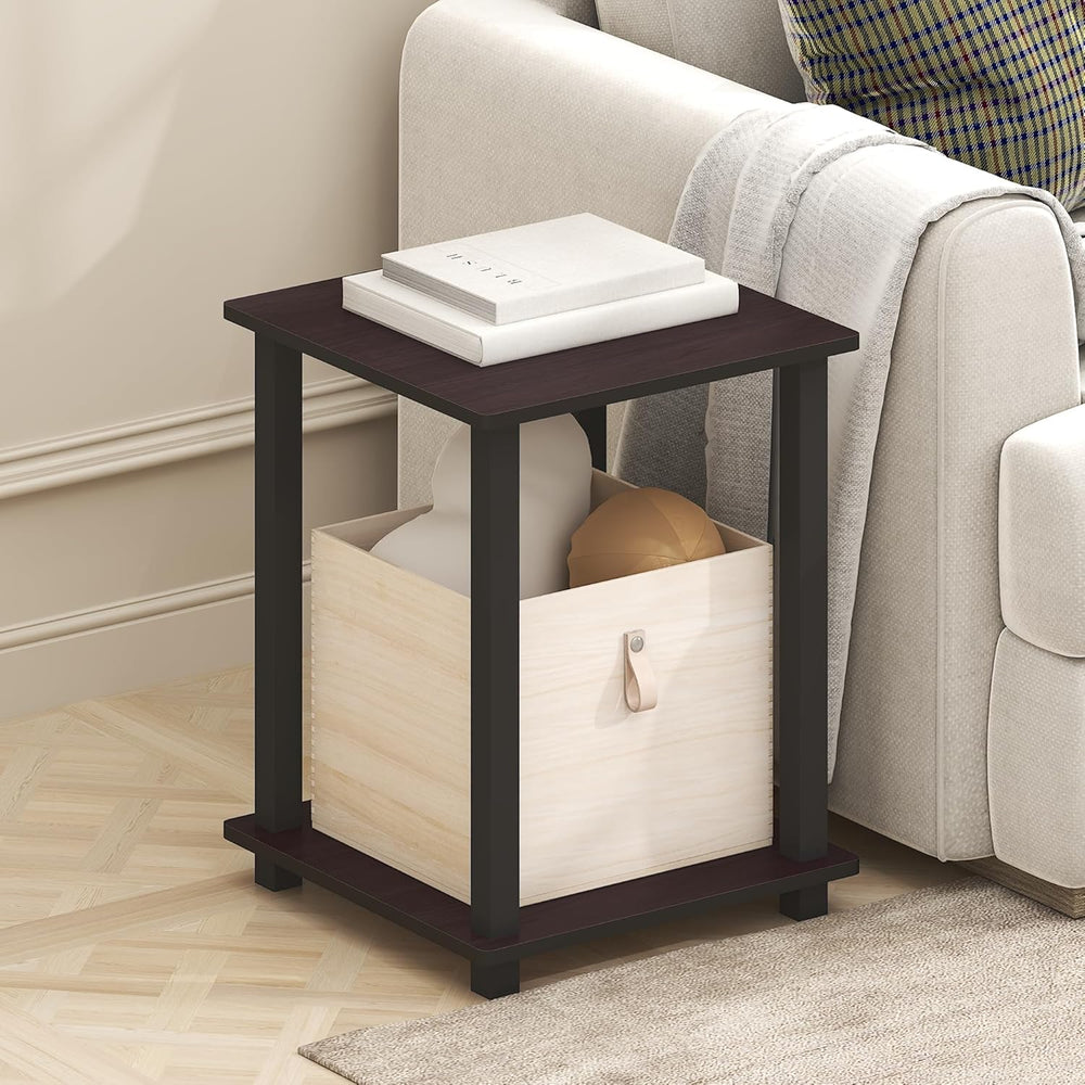 Furinno Simplistic Side Table Set of 2, End Table, Night Stand, Nightstand, B...