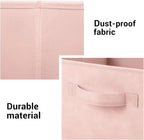 MaidMAX Fabric Storage Bins 10.5×10.5×11, Foldable Cloth Cube Storage Bins for Home Bedroom Closet Drawers Organizer, Pink, Set of 6 | Set of 6 Cloth Cube Storage Bins for Home Bedroom Closet Drawers Organizer Sturdy Handles for Easy Access