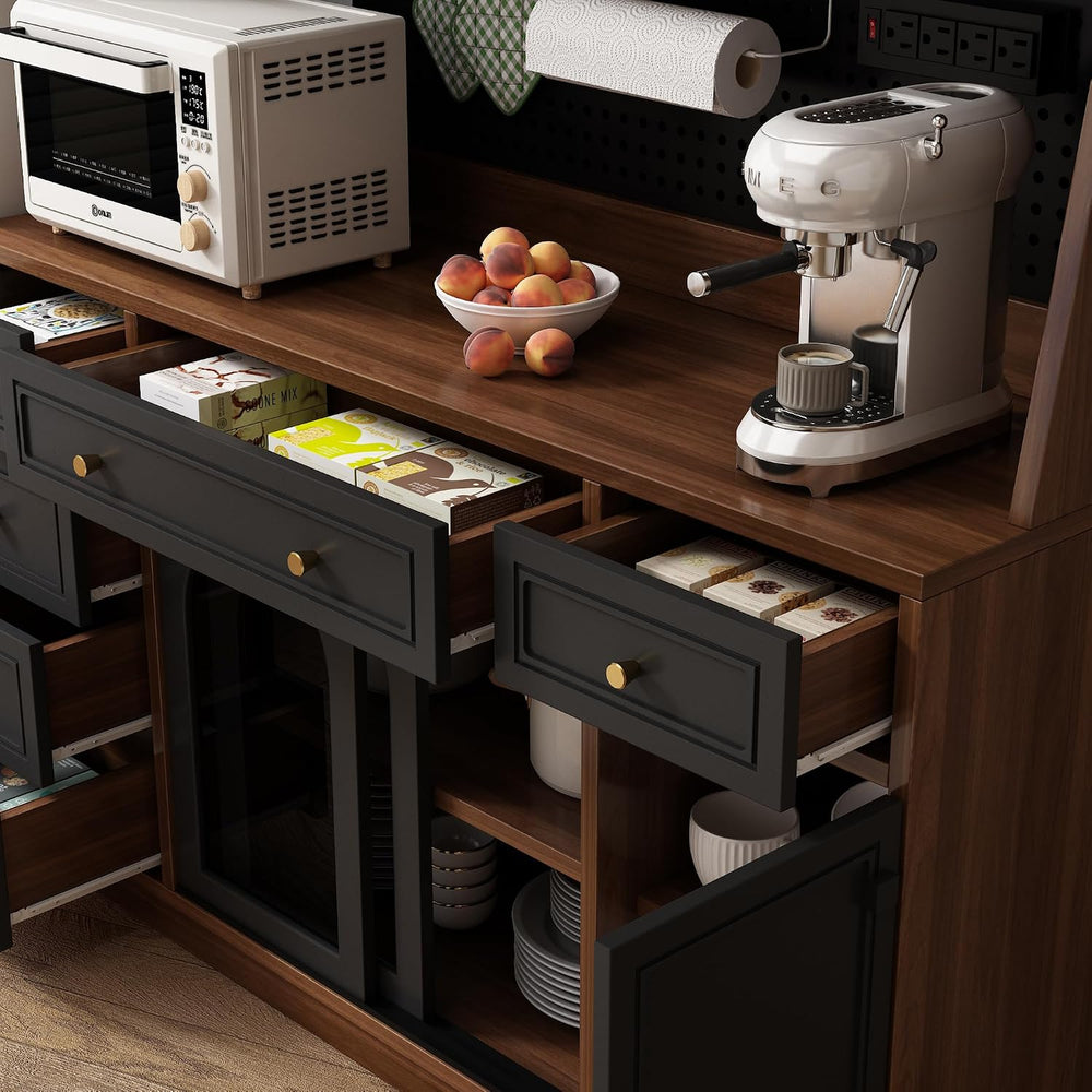 63" Tall Storage Cabinet Coffee Bar Cabinet:with Adjustable Shelves | 63...