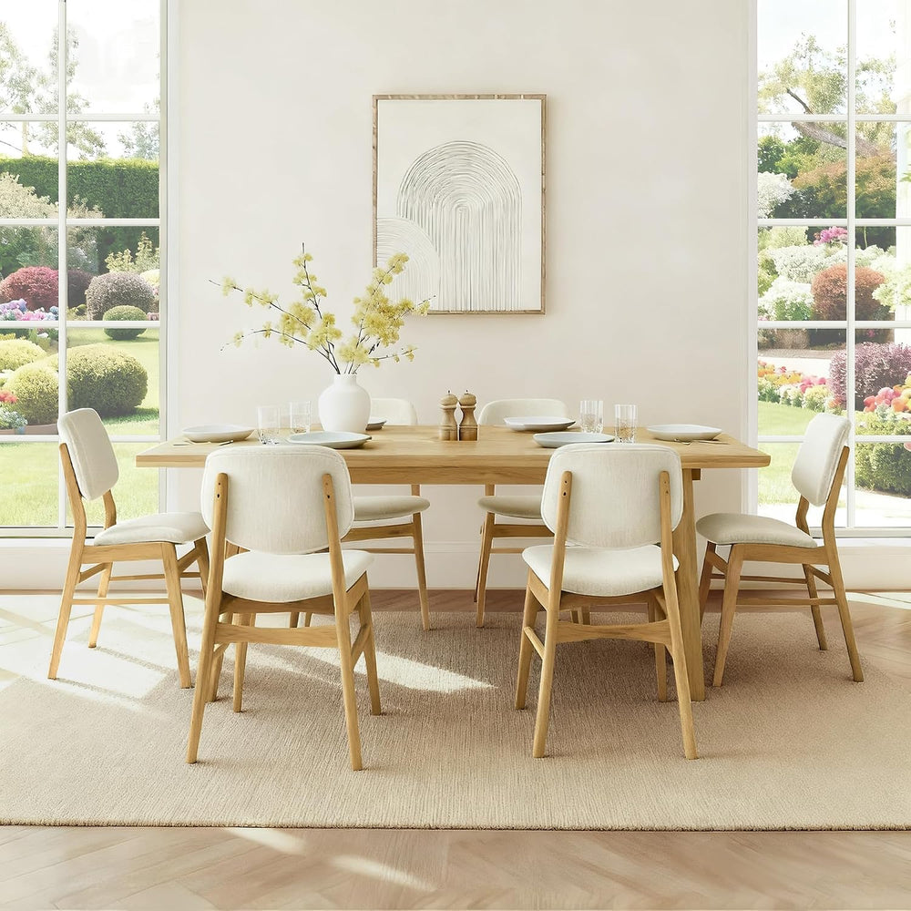 KISLOT Wooden Dining Chairs Set of 4, Upholstered Kitchen Chairs, Original | ...