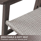 Wicker Outdoor Rocking Chair Set of 2 for Adult, Dark Brown | Durable HDPE frame with woven seat and back, weather-resistant, ideal for porch, patio, garden, lawn, balcony and outdoor use