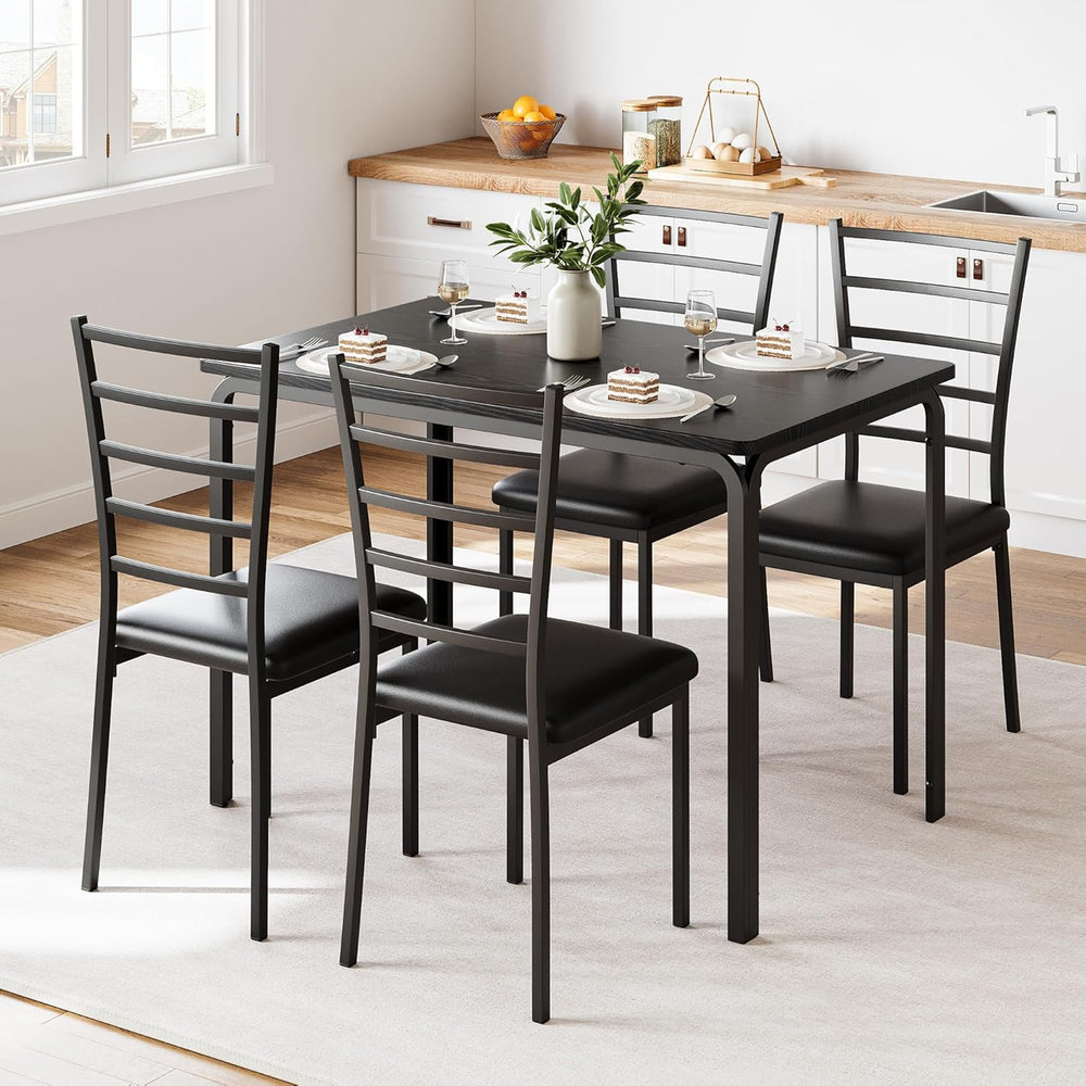 GarveeHome 5-Piece Kitchen Dining Room Table Chair Set for Small Space, Indoo...