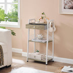 3-Tier Ladder Shelf, Bathroom Stand Organizer Shelf with Holder, Adjustable, Lightweight, Durable, Portable, User-Friendly, Compact, Storage, Drawer