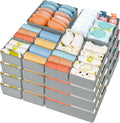 DIMJ Drawer Organizer Clothes, 24 Pack Dresser Organizer, Foldable Closet Organizers and Storage, Fabric Dresser Drawer Organizers, Drawer Dividers for Nursery, Baby Clothes, Underwears, Sock