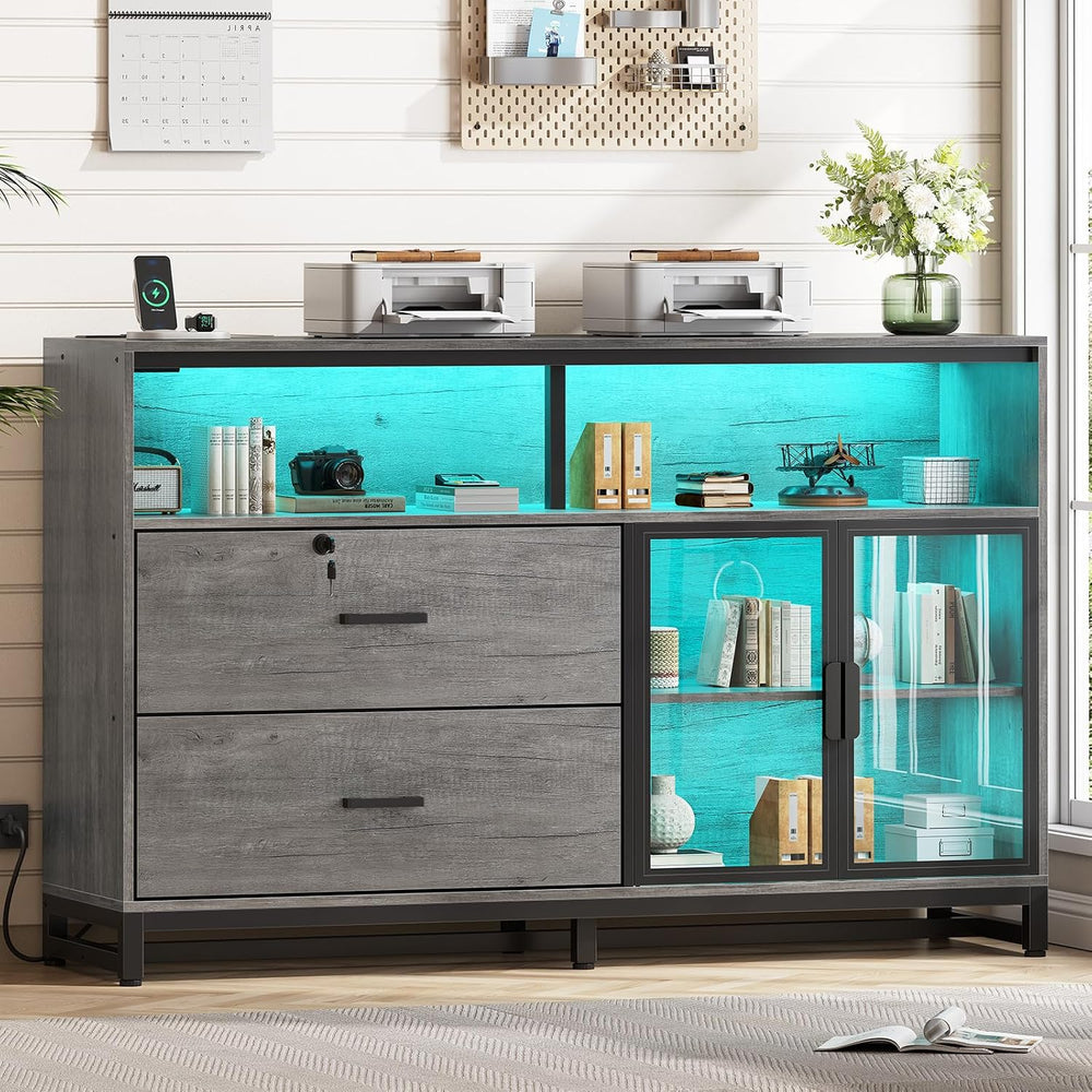 SEDETA 59" Filing Cabinet with Lock Drawers fits Legal Size for Home Off...