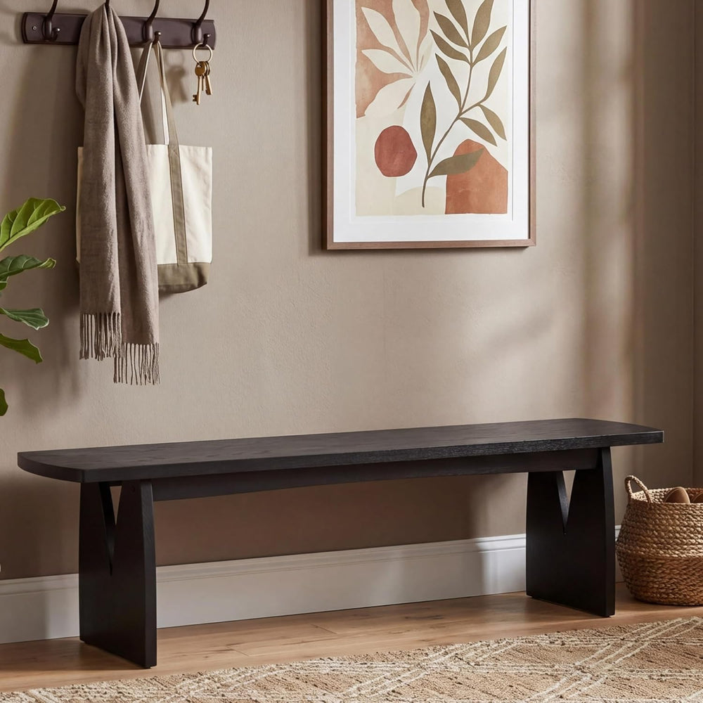 Christopher Knight Home 63" W Dining Bench, Modern Farmhouse Entryway Be...
