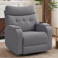 Power Swivel Rocker Recliner with Massage&Heat,Swivel Glider Recliner Chair | Nursery Rocking Recliner with Type-C Port&Timing,Power Swivel Reclining Glider Chair with Dual Storage Arms&Cup Holder Grey