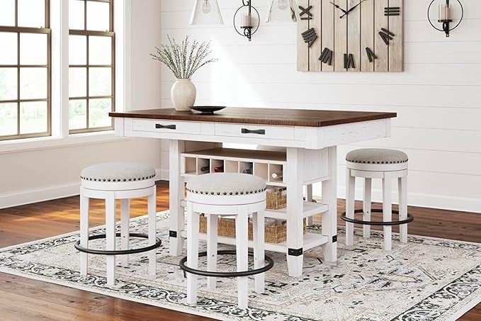 Signature Design by Ashley Valebeck 24" Counter Height Upholstered Swive...