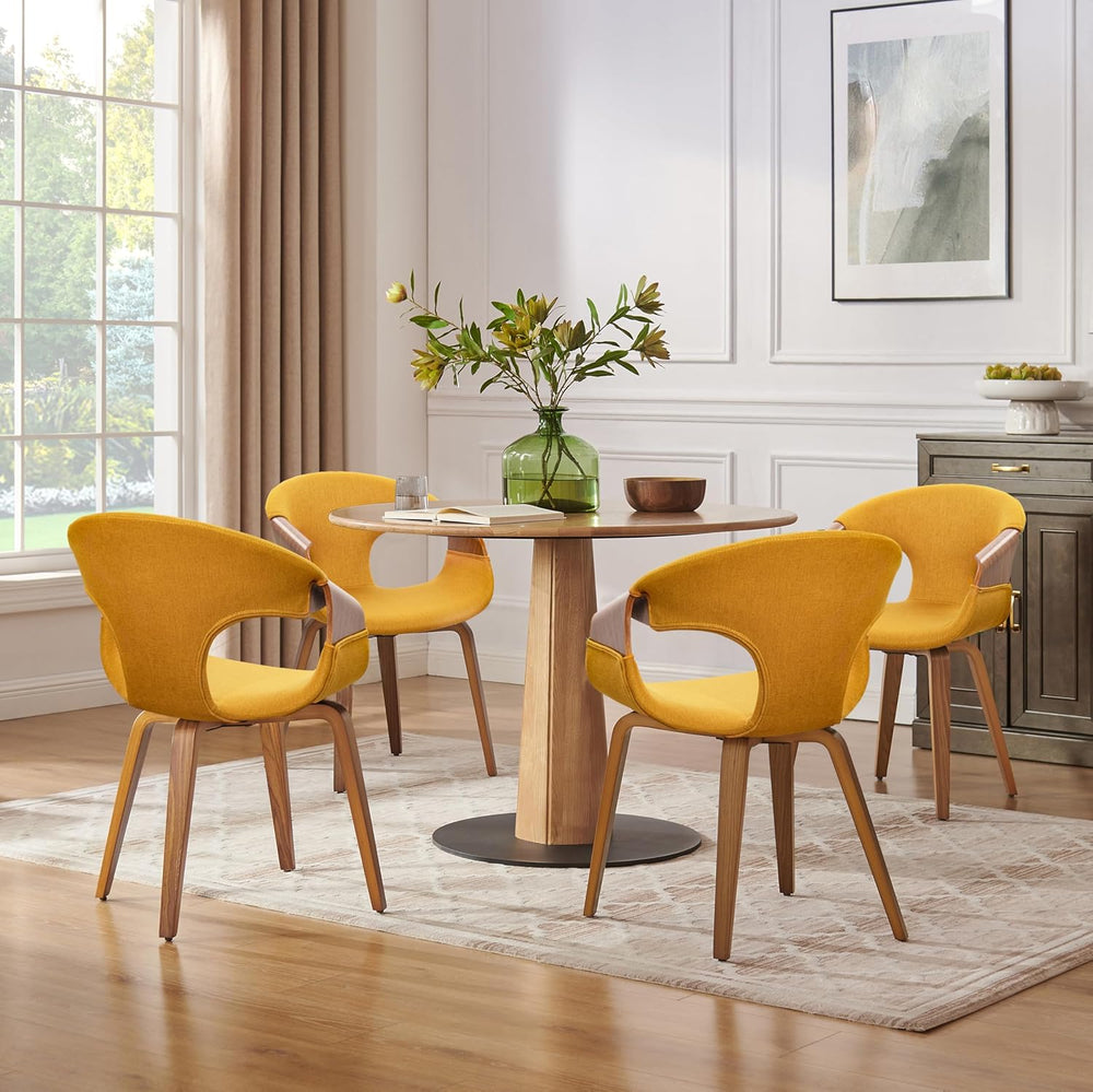 Art Leon Mid Century Modern Dining Chairs - Set of 2 Kitchen Dining Room Chai...
