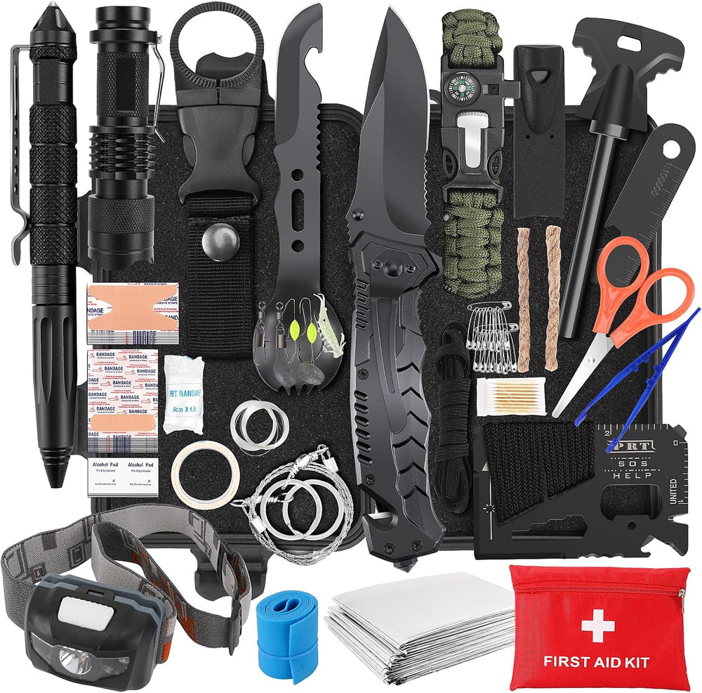 PIXATO Survival Kits, Survival Gear and Equipment 116-in-1, Emergency Kit wit...