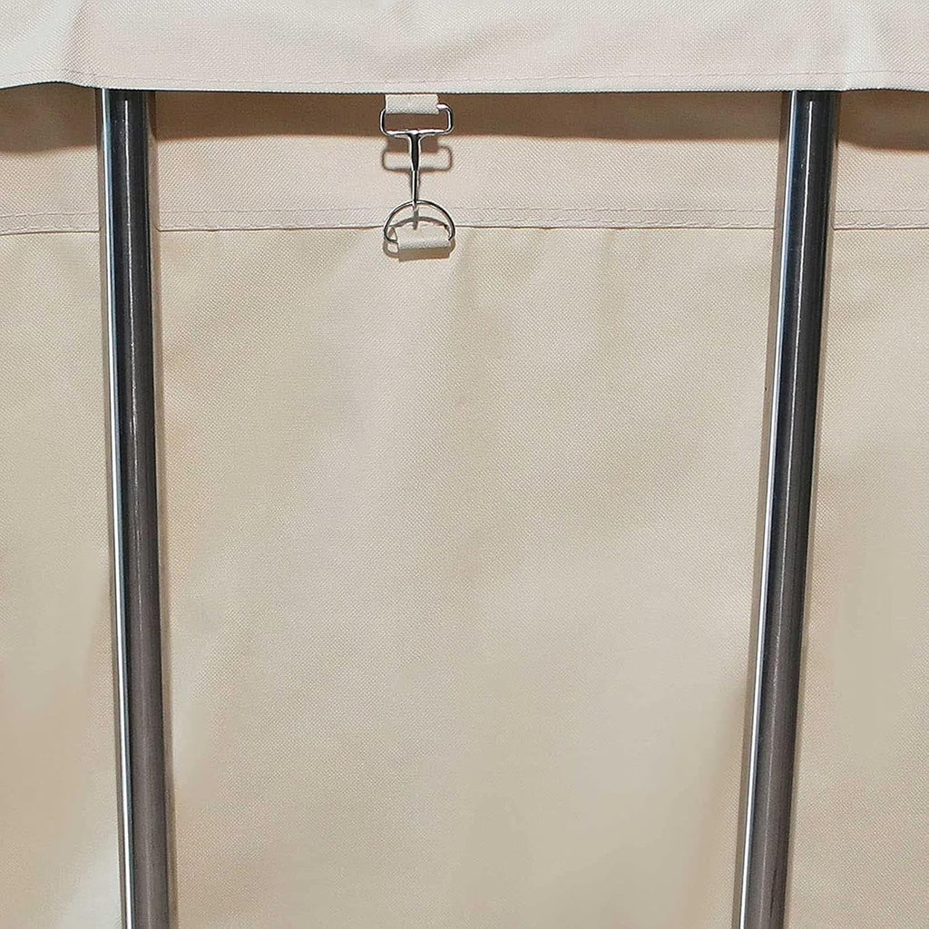 Laundry Cart Commercial,10 Bushel (350L) Large Industrial Rolling Laundry Hamper with 4 Inch Wheels,Home Heavy Duty Laundry Baskets with Stainless Steel Frame, 260 LBS Weight Capacity