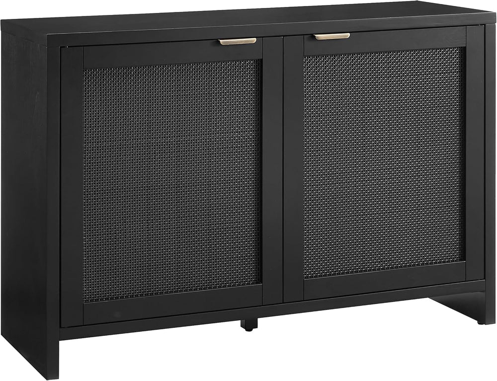 Crosley Furniture Kenji Media Console, Record Player Stand with Vinyl Storage...