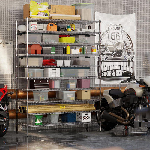 24" Deep x 60" Wide x 86" Height Wire Shelving Kit | 10-Tier | NSF Commercial Storage Rack Unit