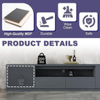 78.7" Modern TV Stand for 55/65/75/85 inch TVs, Grey Media Console Table with Large Drawers Storage, Entertainment Center with Cable Management for Living Room Apartment (B-78'' TV Stand)