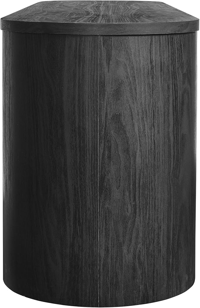 Modway Duval 71 Inch Oval TV Stand in Black – Low Profile Mid Century Modern Media Cabinet - Living Room Entertainment Center with Storage