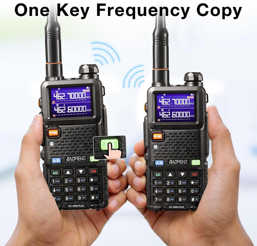 BAOFENG UV-5RM Plus 10W Ham Radio, Dual Band Long Range, 2 Packs