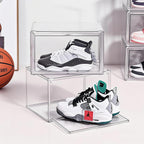 Clear Acrylic Display Case with Magnetic Lid-Dustproof Plastic Book Storage box,Clear Box,Purse Storage Organizer,Action Figure Display Case,Acrylic Sneaker Shoe Box(1 Pack)