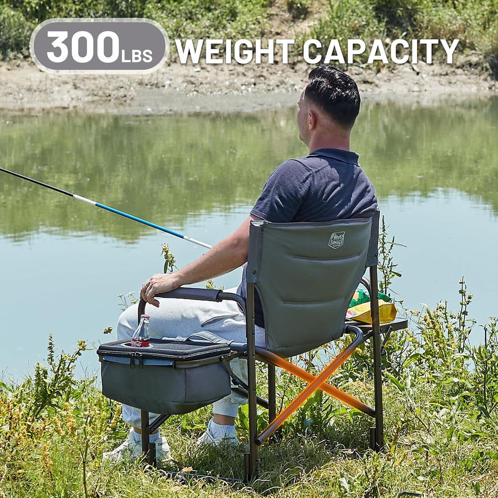 TIMBER RIDGE Lightweight Camping Chair, Portable Laurel Director's Chair ...
