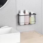 Toplife Wall Door Adhesive Kitchen Wrap Organizer Rack, No Drilling, Black