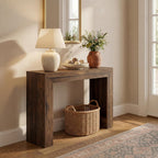 LITTLE TREE 41.3-Inch Console Table, Narrow Entryway Table, Small Sofa Table Behind Couch, for Space Saving, for Living Room, Entryway, Hallway (Retro Brown)