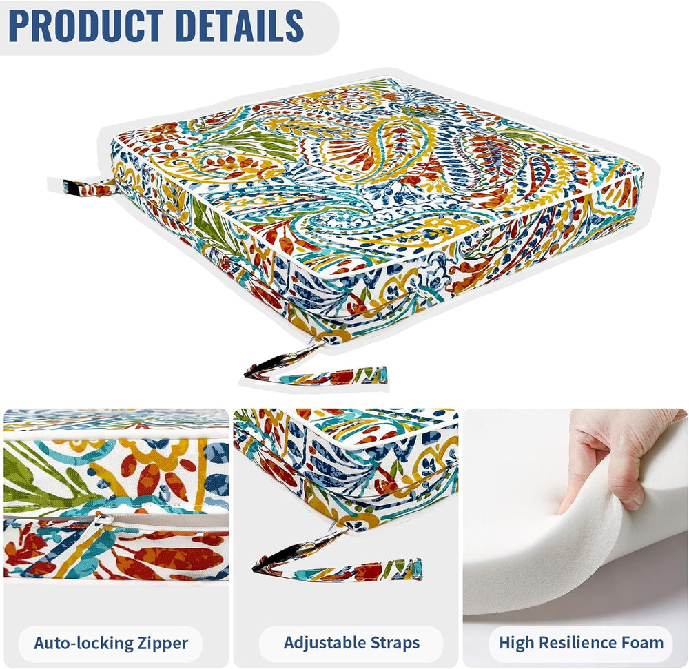 Patio Chair Cushions 19 x 19 x 3 Inch, Outdoor Cushions for Patio Furniture, ...