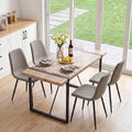 Dining Table Set for 4, Modern Table and Chairs Set of 4, 5 Piece Dining Table Set Include Wooden Rectangle Kitchen Table and 4 Fabric Chairs Ideal for Kitchen Dining Room Easy to Assemble