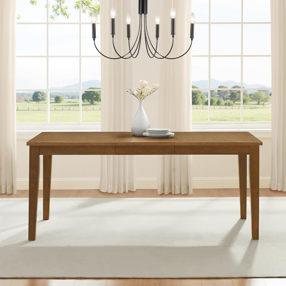 Crosley Furniture Alessia Traditional Wood Dining Room Table with Leaf Extens...