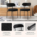 SoarFlash Kitchen Table and Chairs for 2, 31.5" Dining Table Set for 2 with Boucle Upholstered Chairs, 3 Piece Round Kitchen Table Set, Dining Room Table Set for Small Space, Apartment, Black/White