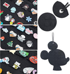 Hanging Brooch Pin Organizer Enamel Pin Display Cute Cartoon Shape Brooch Pin Display Storage Holder for Brooch Pin(Without Accessories ) (black-mouse)