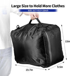 Keaber Travel Vacuum Bag with Pump,Reusable Airless Vacuum Bag for Travel Luggage, Space Saver Vacuum Storage Bags Sealer for Clothing (1-Pack,Black,USB Electric Pump)