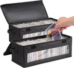 Home CD Storage Box, Tape Cassette Display Stand With Handle, Movie Box, DVD, Optical Disc Rack, Suitable For Living Room And Desktop