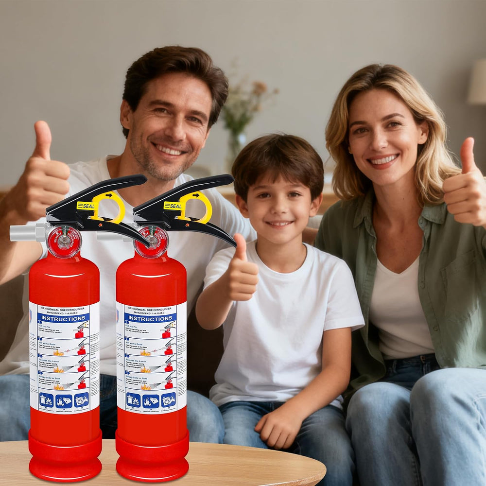 6-Pack Fire Extinguisher for Home, 2.5 lb 1-A:10-B:C Rated Dry Chemical Fire ...