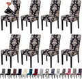 Chair Covers, Stretch Kitchen Chair Covers/Dining Chair Covers for Dining Room 8 Pack, Removable Washable Dining Chair Slipcovers for Home, Hotel, Banquet