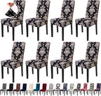 Chair Covers, Stretch Kitchen Chair Covers/Dining Chair Covers for Dining Room 8 Pack, Removable Washable Dining Chair Slipcovers for Home, Hotel, Banquet