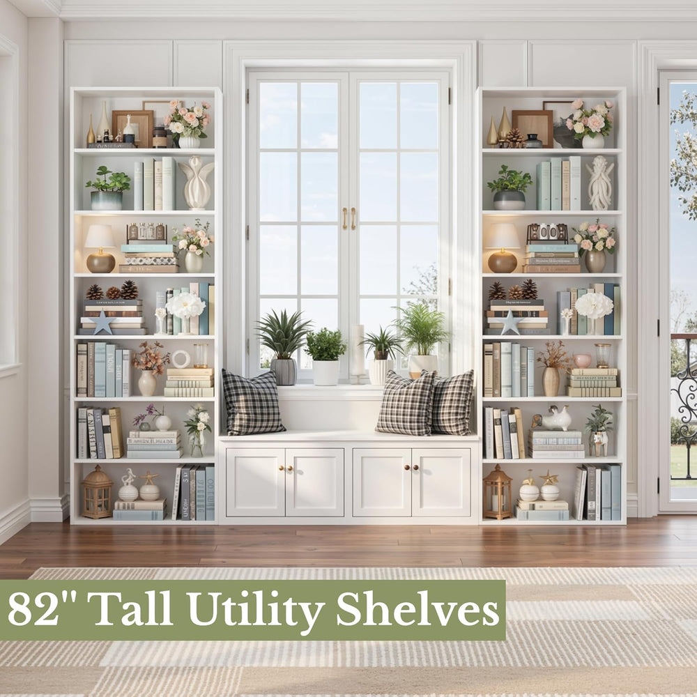 FACBOTALL 82" Tall Bookshelf, 7-Tier Open Shelves Bookcase, Freestanding...