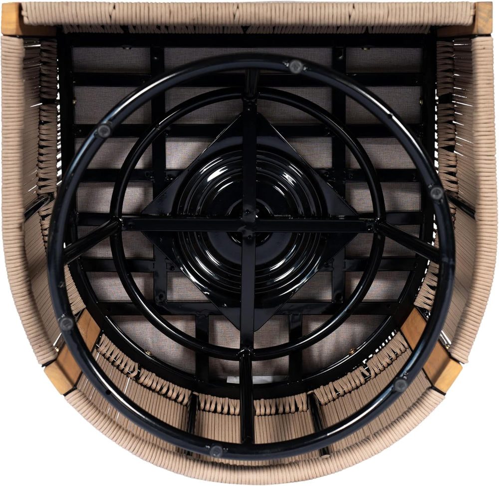 Christopher Knight Home Kato Outdoor Metal & Acacia Wood Frame Swivel Acc...